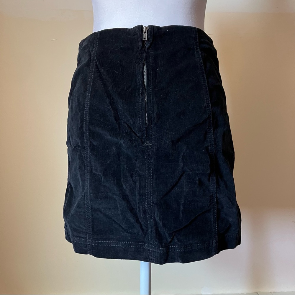 Free People Modern Femme Corduroy Mini Skirt in Ink Black size 4 - Picture 5 of 8